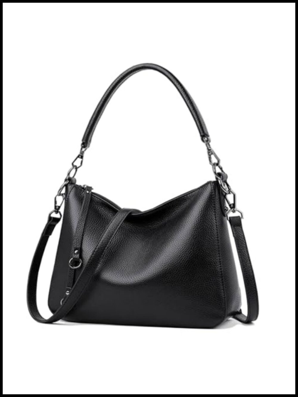 Genuine Leather Hobo Crossbody Bag Large Tote Shoulder Satchel